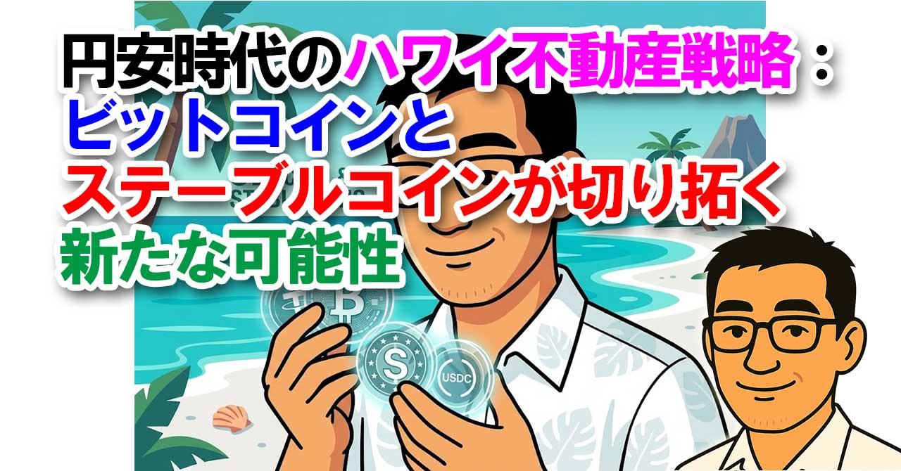 円安時代のハワイ不動産戦略：ビットコインとステーブルコインが切り拓く新たな可能性