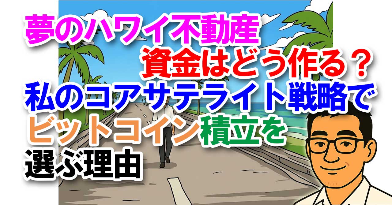 夢のハワイ不動産資金はどう作る？私の「コアサテライト戦略」でビットコイン積立を選ぶ理由